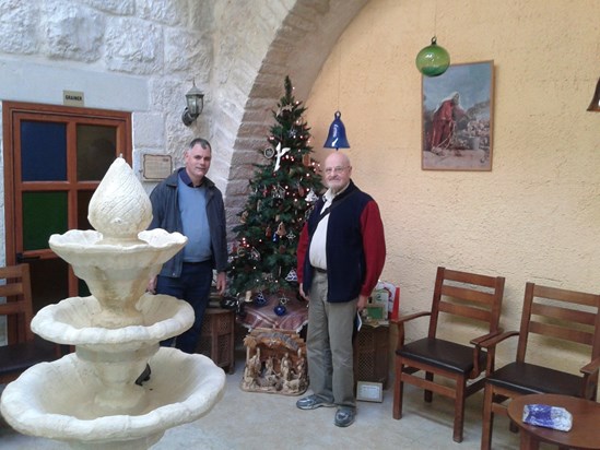 John & Mike at Dar Sitti Aziza a B&B in Bethlehem