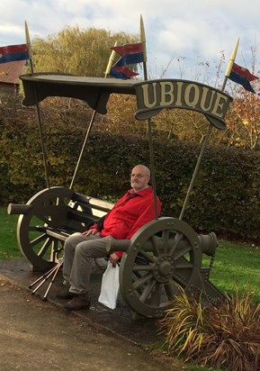 John at the Royal Artillery Memorial. He was in the Royal Artillery