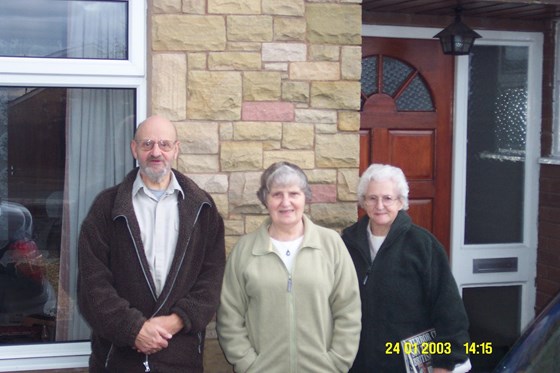 John with his sister Sheila and friend Pam