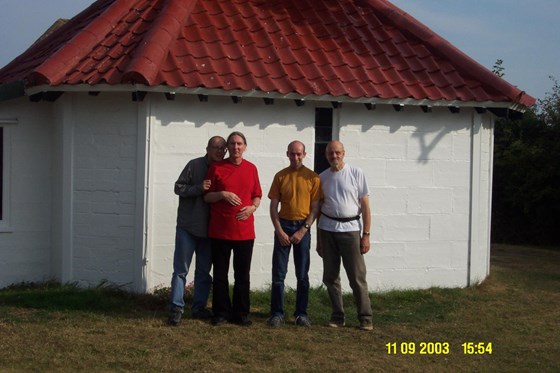 John next to his close friend Spencer