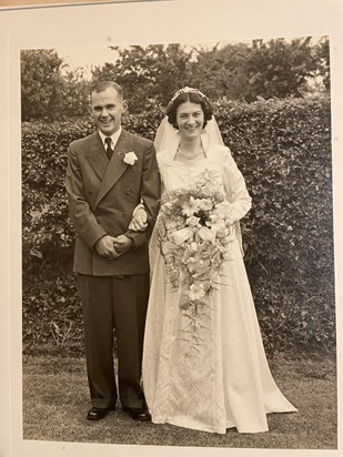 Edith and Geoffrey on their wedding day