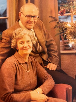 Edith and Geoffrey at Christmas