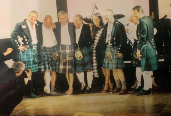 Tom and his TNT team in Kilts 😁 Happy Memories 