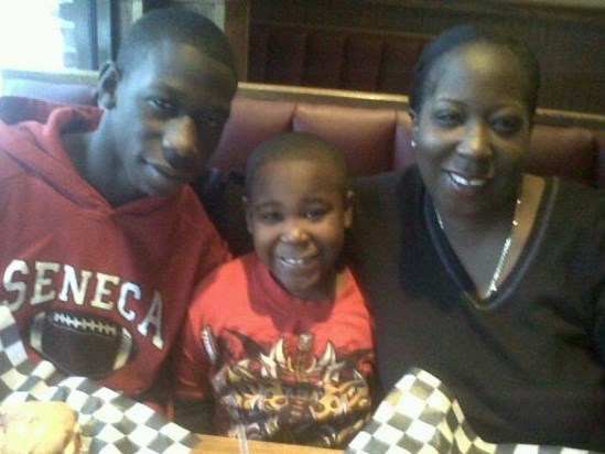 Teddy, Jalen and mommy out on our mommy son date in Kentucky