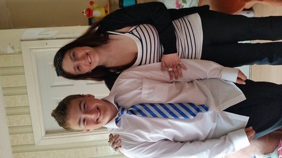 Me and ur son he's trying on his new school tie as he gose to park after the holidays rip wee man