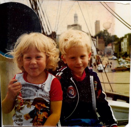 Tim and Pip at the Cutty Sark