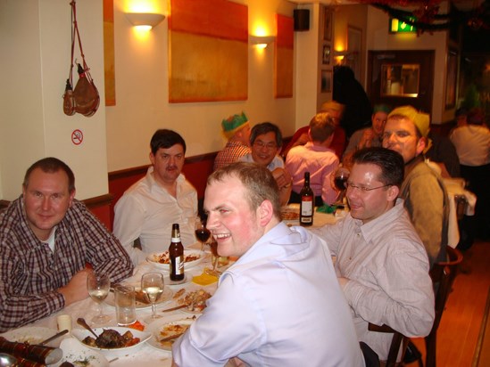 This is Alex with the PBA Transport and Civils team at our 2009 Christmas Party, enjoying some tapas, beer, wine and great company 