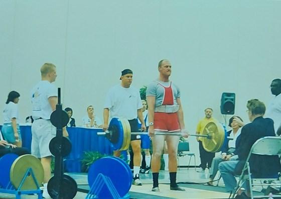 Powerlifting at its best .Indianapolis World Police Fire Games.