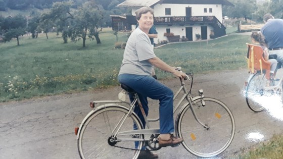 Eileen on her bike