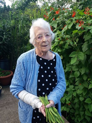 Mum and her kidney beans :)  ...17.08.19