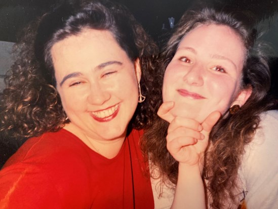 Ward night out circa 1993 - lady in red x