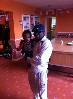 Dad and Xyele's 1st cricket match together