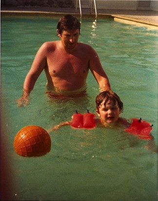 dad & alex pool