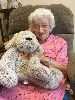 4 October 2018 Frankie with her cuddly friend