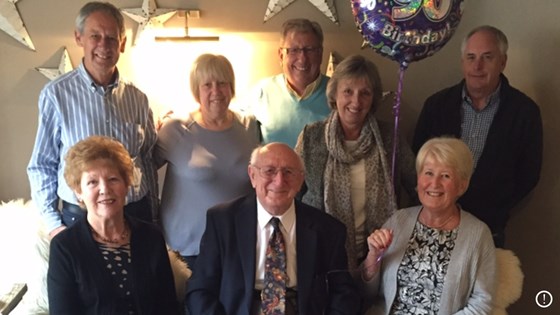 Bob's 90th birthday celebration lunch with his nephews and nieces, October 2015