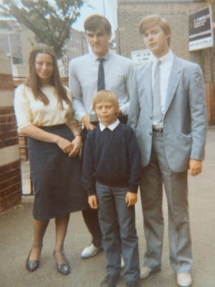 Lynn, Adrian, Ricky, John, 1984, Balham, London 