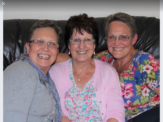 Three cousins together- left to right -  Carolyn, Rosalyn and Judith . ‘Happy Times’