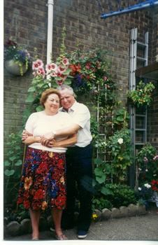 Nan and Grandad in their much loved garden