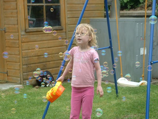 bubbles in the garden