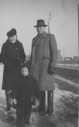 Trudy at about 3 years old with her mum Olga, and grandfather Emil.
