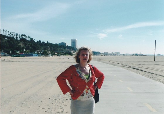 Linda on Santa Monica Beach (California)