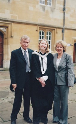 Linda, Ed and Annie at her first Graduation