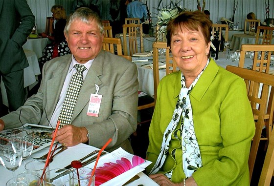 Mum and Dad at Newbury Races Celebrating their 50th Wedding Anniversary in 2009 