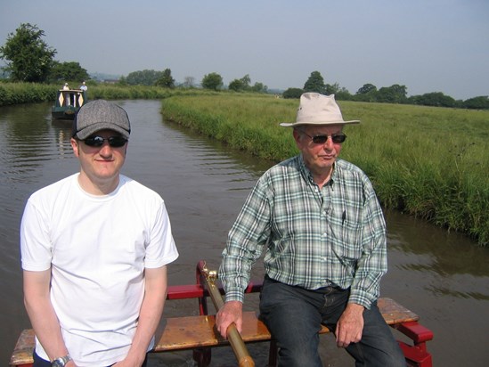 Dad with Neville on Sylph, around 2004