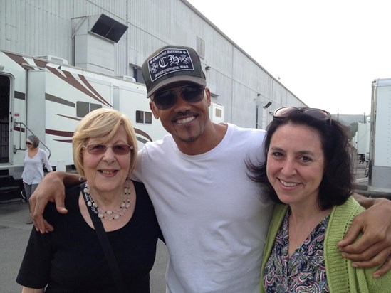 Celia with actor Shemar Moore and daughter-in-law Debra Beadle