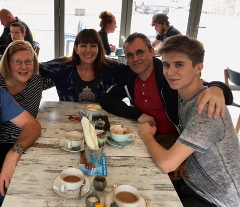 Celia, with Karen Edwards, David and grandson Jonah