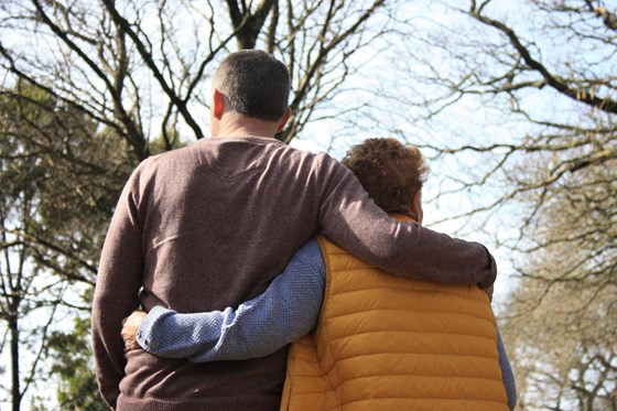 A photo of Grandma and Chris in Calamansac, which she loved.