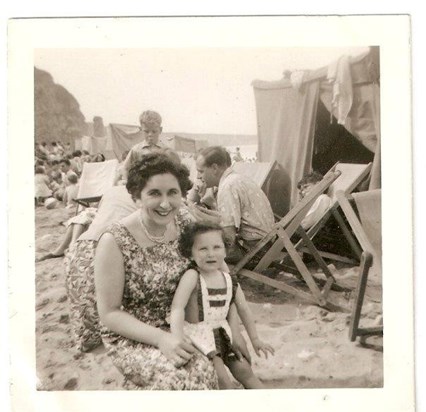 01 Mum with me age 2 at a beach ( 1958)