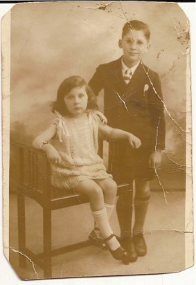 Mum with her brother Sidney around 1931