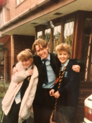 Just sorting out some old photos and came across this one... we always had some sport with me going to the Kingswinford School and Rich going to Summerhill. Looking at that photo I think I have his school jumper on. Fly high Rich ????
