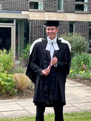Another graduation!  Middle grandson Tom graduated from Cambridge with a 2:1! 