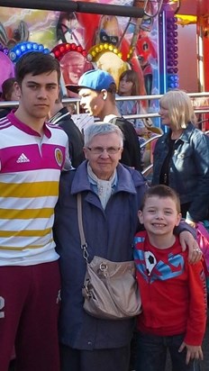 Steven and Kieran with there gran rip mum