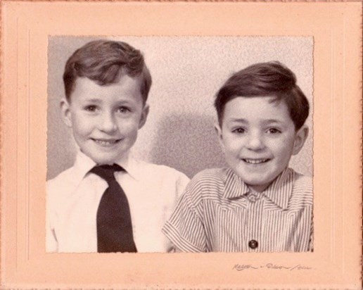 David on the right with older brother Martin