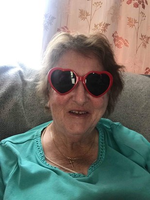 Nan loving Caitlin’s sunglasses 