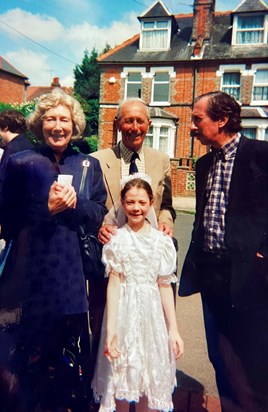 With Cammy, Bill and Paul for Cammy’s First Communion, 1999