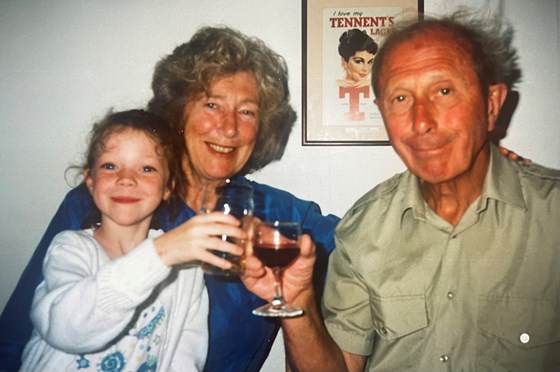 With Cammy and Bill on holiday in Scotland, 1996