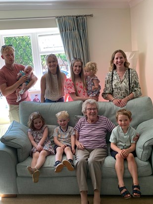 Nanna with Grandchildren and Great Grandchildren