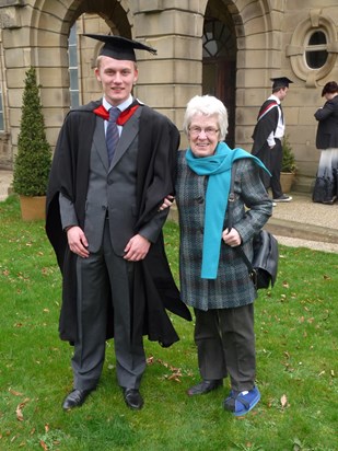 Nanna with Oliver at his graduation 2011