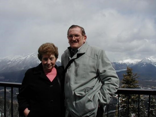 2001 - At the top of Sulphur Mountain, Banff, Canada.