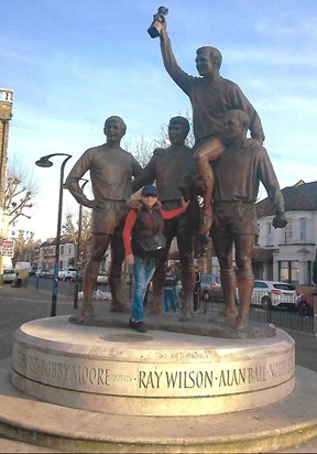 at the Champions statue