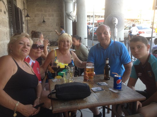 Christine with Paul and his family Malta 2017