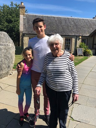 With great-nephew Adam and great-niece Hannah, July 2018