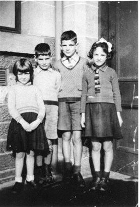 Wee Helen with brothers Hugh and Jim and sister Tess....