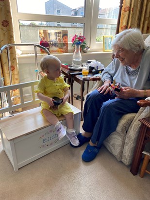Helen with her Great-Great Granddaughter Eilidh
