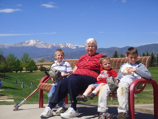 Grandma and the boys in Colorado Springs