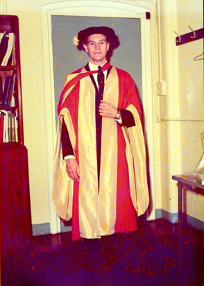 Wearing DSc robes